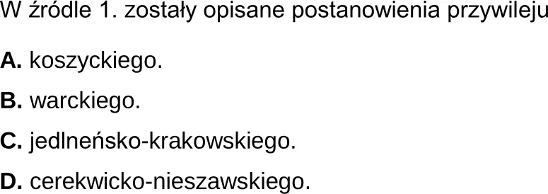 Dokończ zdanie. Zaznacz właściwą odpowiedź spośród podanych.