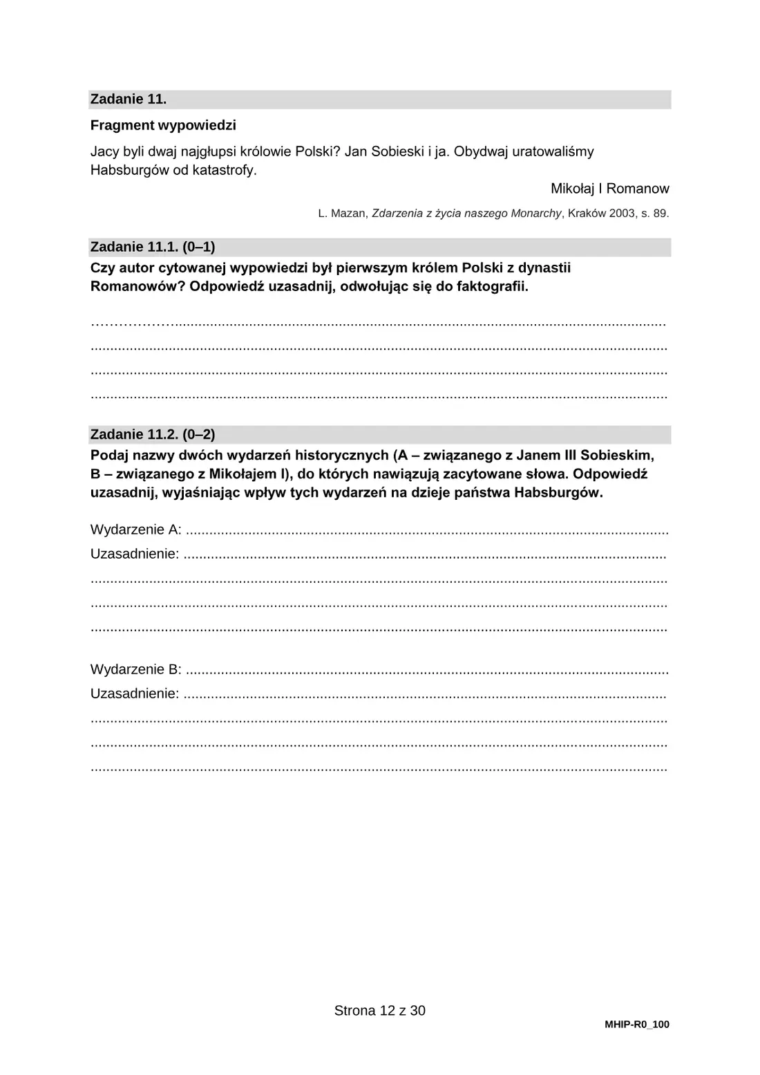 Arkusz pokazowy – marzec 2022 – strona 12