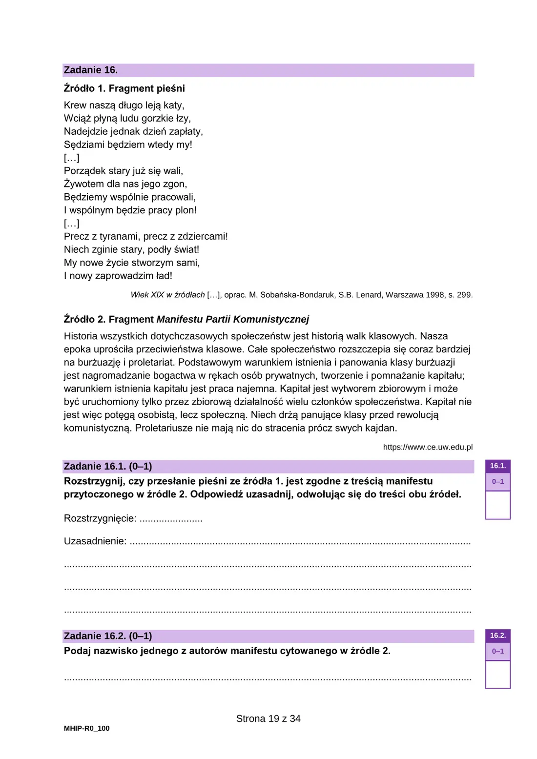 Egzamin maturalny – maj 2023 – strona 19
