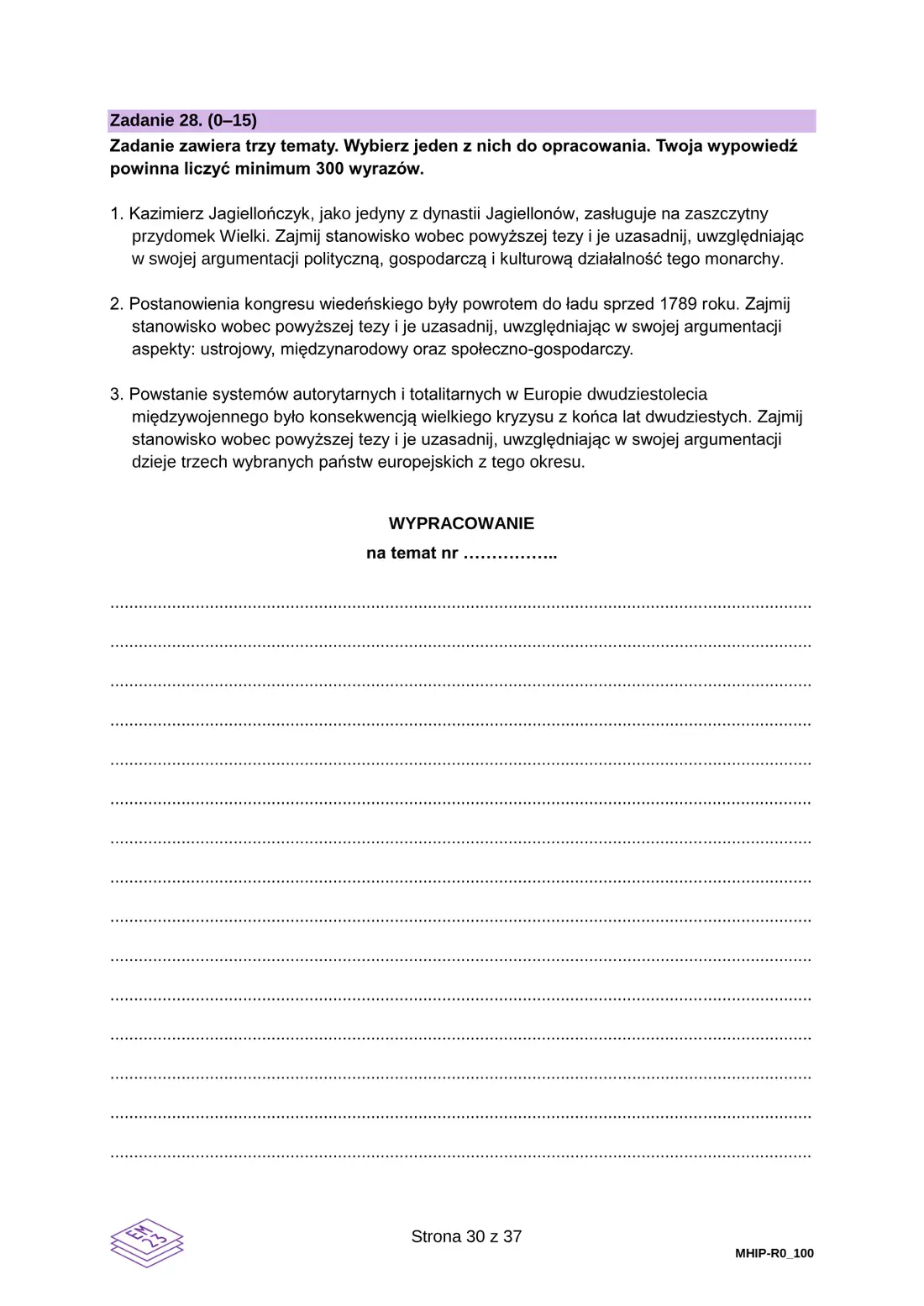Egzamin maturalny – termin dodatkowy, czerwiec 2024 – strona 30