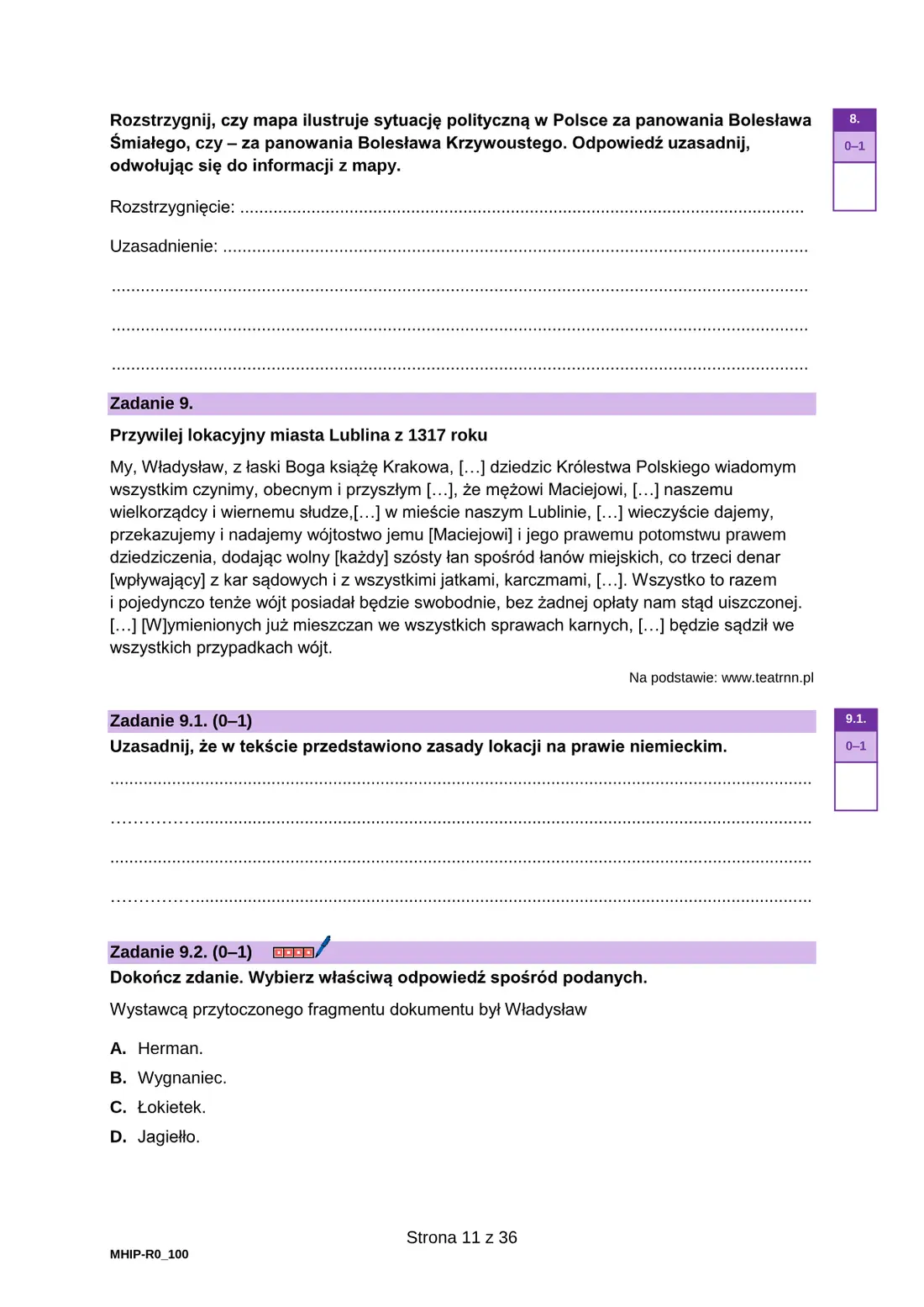 Egzamin maturalny – termin dodatkowy, czerwiec 2026 – strona 11