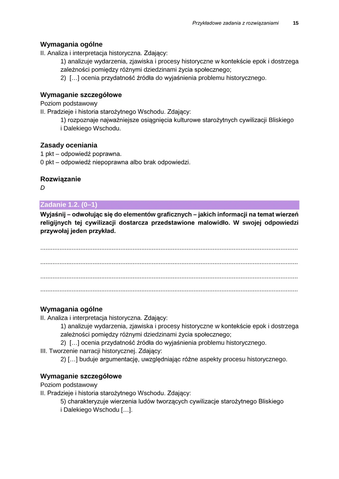 Informator o egzaminie maturalnym z historii od roku szkolnego 2022/2023 – strona 15