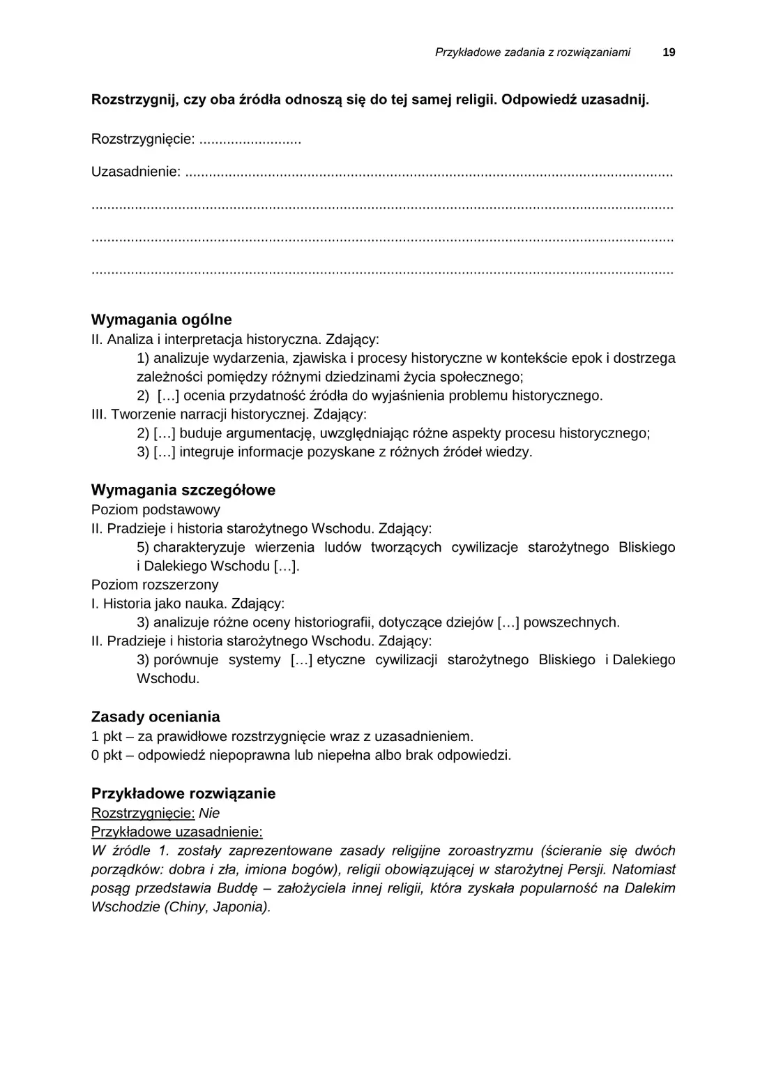 Informator o egzaminie maturalnym z historii od roku szkolnego 2022/2023 – strona 19