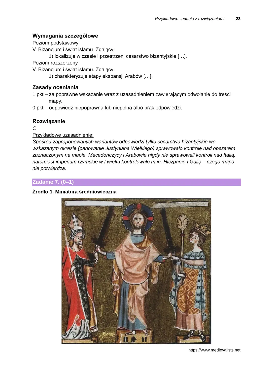 Informator o egzaminie maturalnym z historii od roku szkolnego 2025/2026 – strona 23