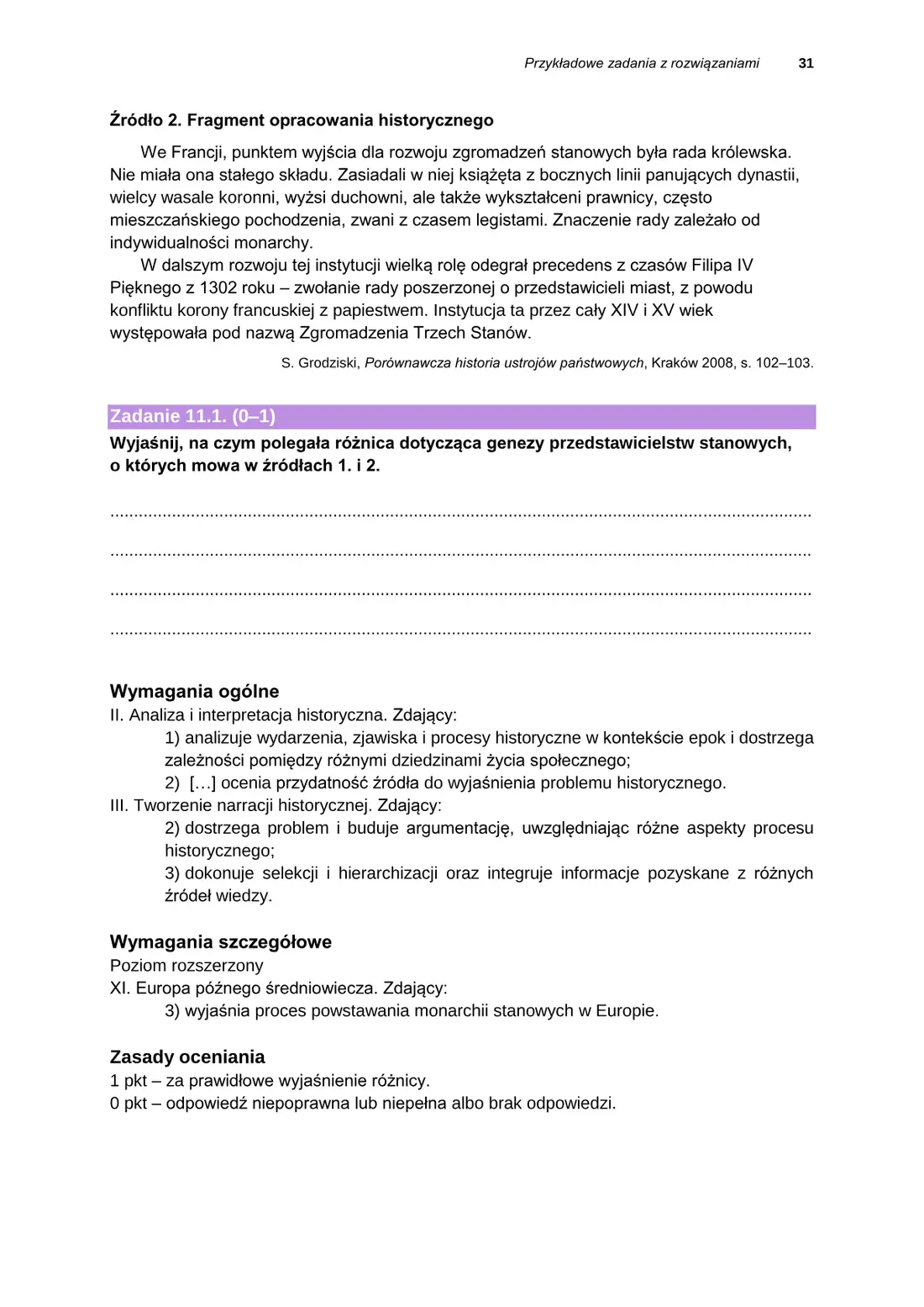 Informator o egzaminie maturalnym z historii od roku szkolnego 2025/2026 – strona 31